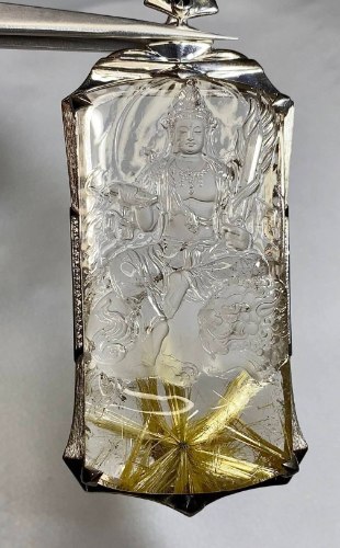 鈦晶花綠度母美墜