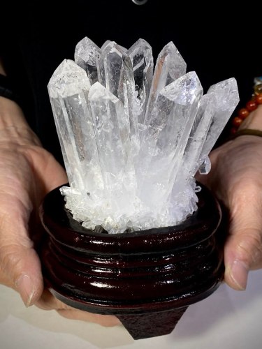 巴西白水晶簇向上發