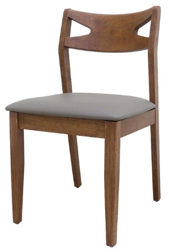926-8 歐倫淺胡桃深灰皮餐椅