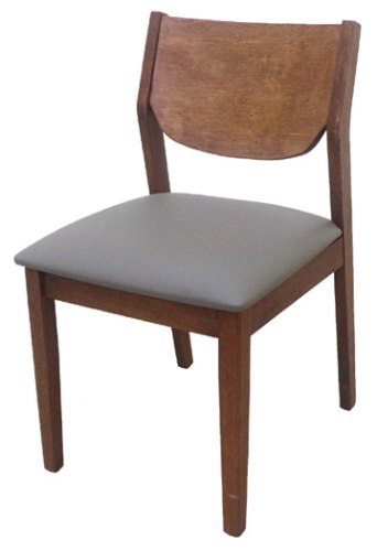 926-7 杜邦淺胡桃深灰皮餐椅
