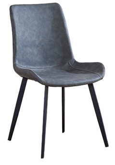 929-1馬克蒂深灰鐵藝皮餐椅