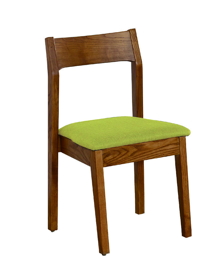 J483-8布蘭妮胡桃綠色布餐椅