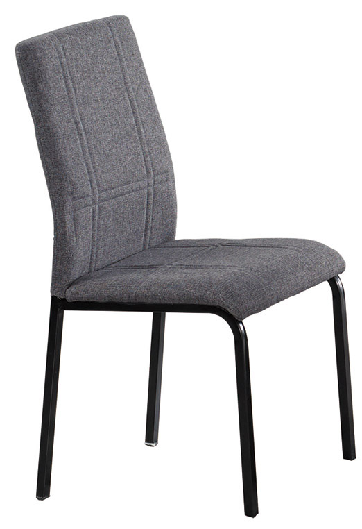 930-4道奇黑腳灰布餐椅