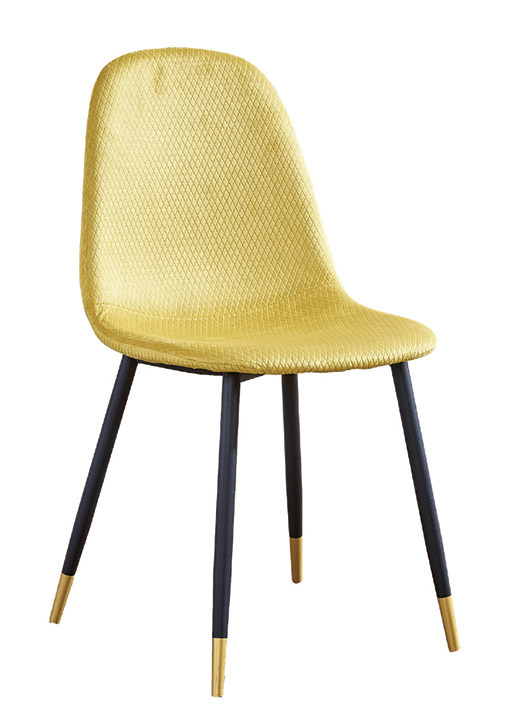 931-7安達仕黃色鐵藝布餐椅