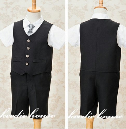 Keedie house兒童禮服出租/攝影造型/走秀表演/花童服出租~A01夏季背心款男童禮服95～100公分