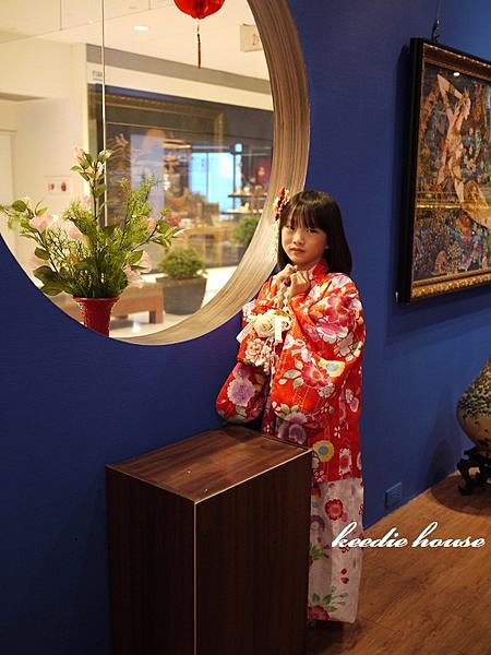 Keedie house兒童禮服出租/攝影造型/表演服/新春賀歲華麗款長版和服120-125~