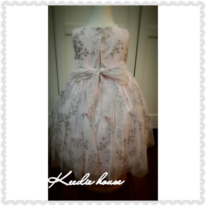 Keedie house兒童禮服出租/攝影造型/表演服/畢業/花童/ 潘蜜拉燙金花紋禮服100CM~