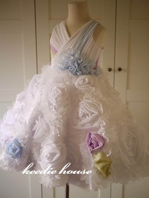 Keedie house兒童禮服出租/攝影造型/表演服/畢業/花童/1602獨家設計手工禮服花神芙洛菈110-115