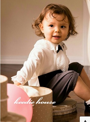Keedie house兒童禮服出租/攝影造型/走秀表演/花童服出租~日本王子風BABY連身燕尾禮服60/70/80