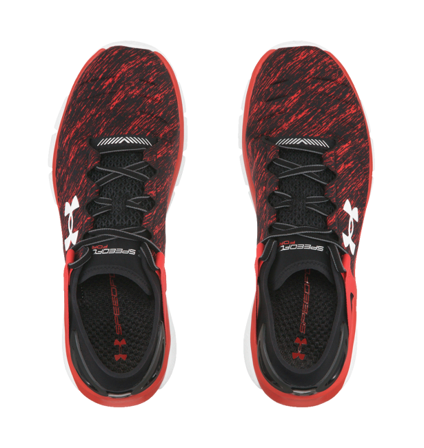 男子UA SpeedForm™ Fortis Twist夜跑鞋(黑紅)