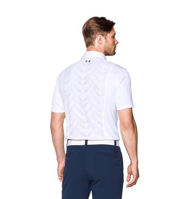 男子UA ArmourVent™ Tips Polo衫(白色)