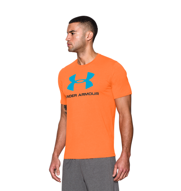 男子UA Sportstyle Logo T恤(貝塔橙)