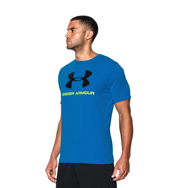 男子UA Sportstyle Logo T恤(噴流藍)
