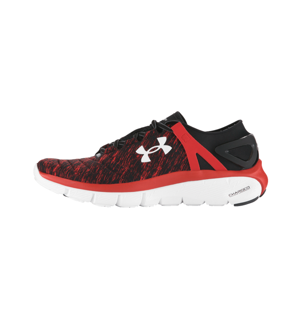 男子UA SpeedForm™ Fortis Twist夜跑鞋(黑紅)