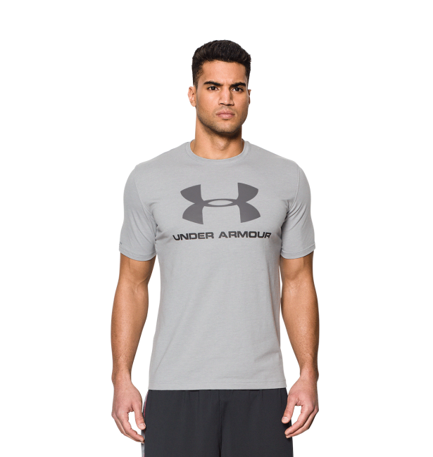 男子UA Sportstyle Logo T恤(實灰雜色)