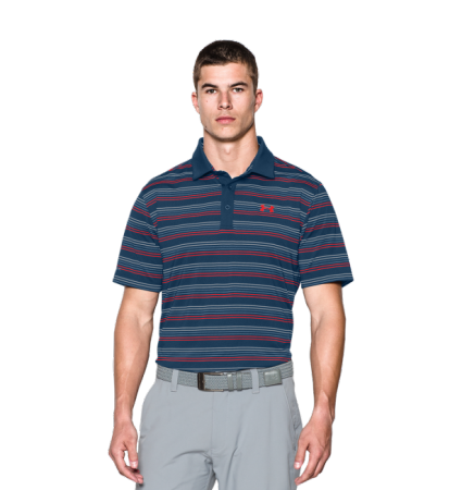 男子UA coldblack™ Ombre Stripe Polo衫