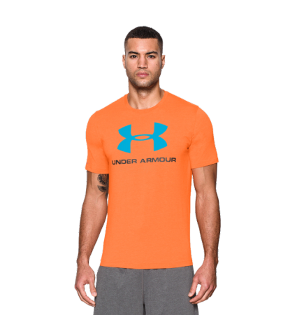 男子UA Sportstyle Logo T恤(貝塔橙)