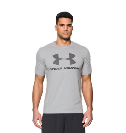 男子UA Sportstyle Logo T恤(實灰雜色)