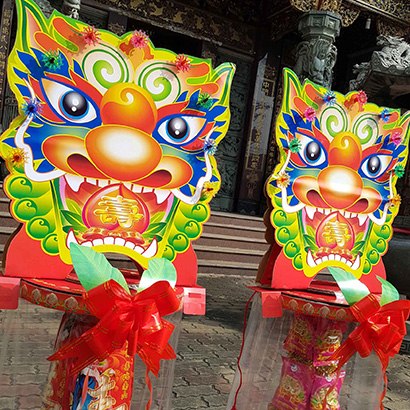 【一對88折】有燈中Q龍壽塔(4尺2)