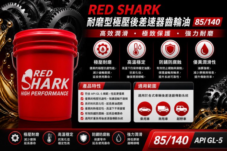 紅鯊耐磨型極壓齒輪油85/140