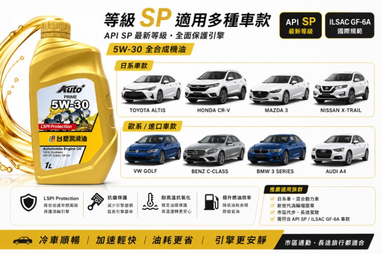 台塑 Auto+ PRIME5W-30