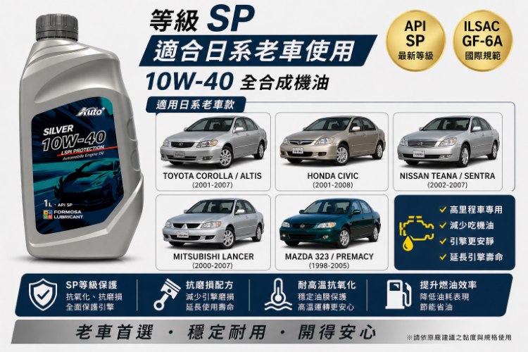 台塑 Auto+ SILVER10-40