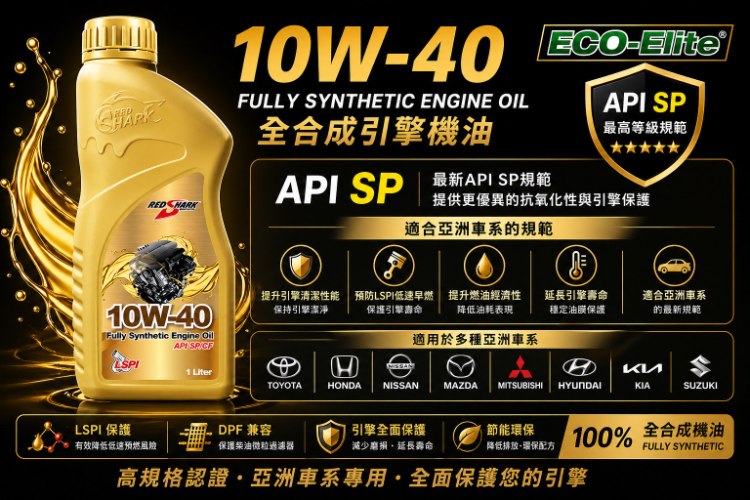 紅鯊機油RS SYNTH 10W40