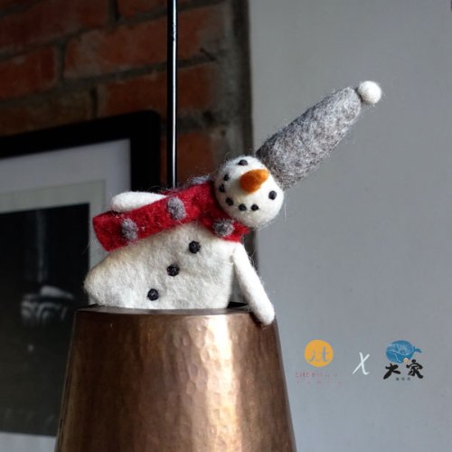 聖誕吊飾｜羊毛氈｜穿衣雪人