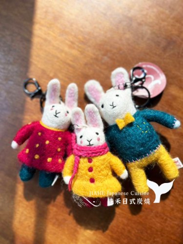 鑰匙圈・長耳兔一家人