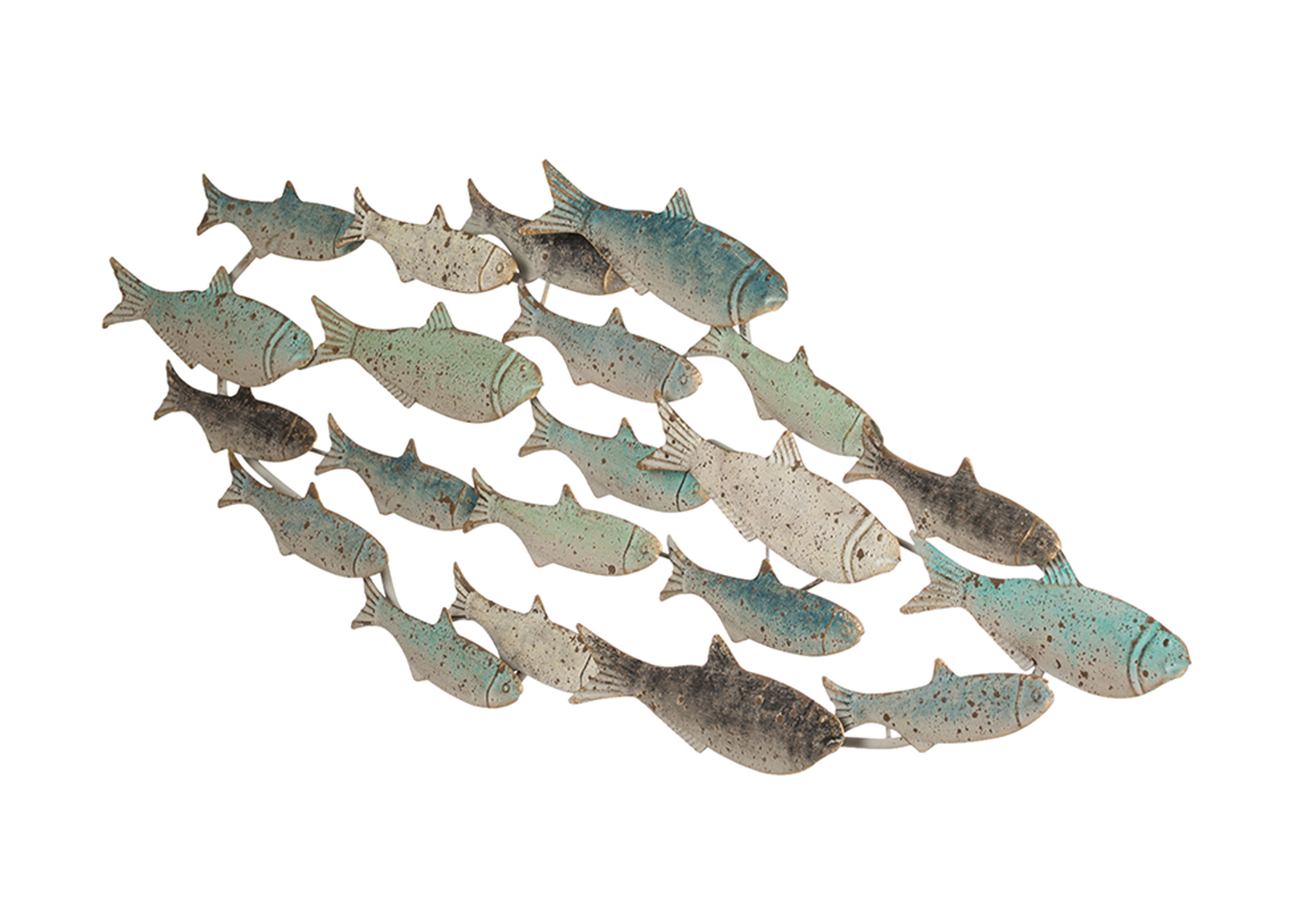 金屬魚群壁掛