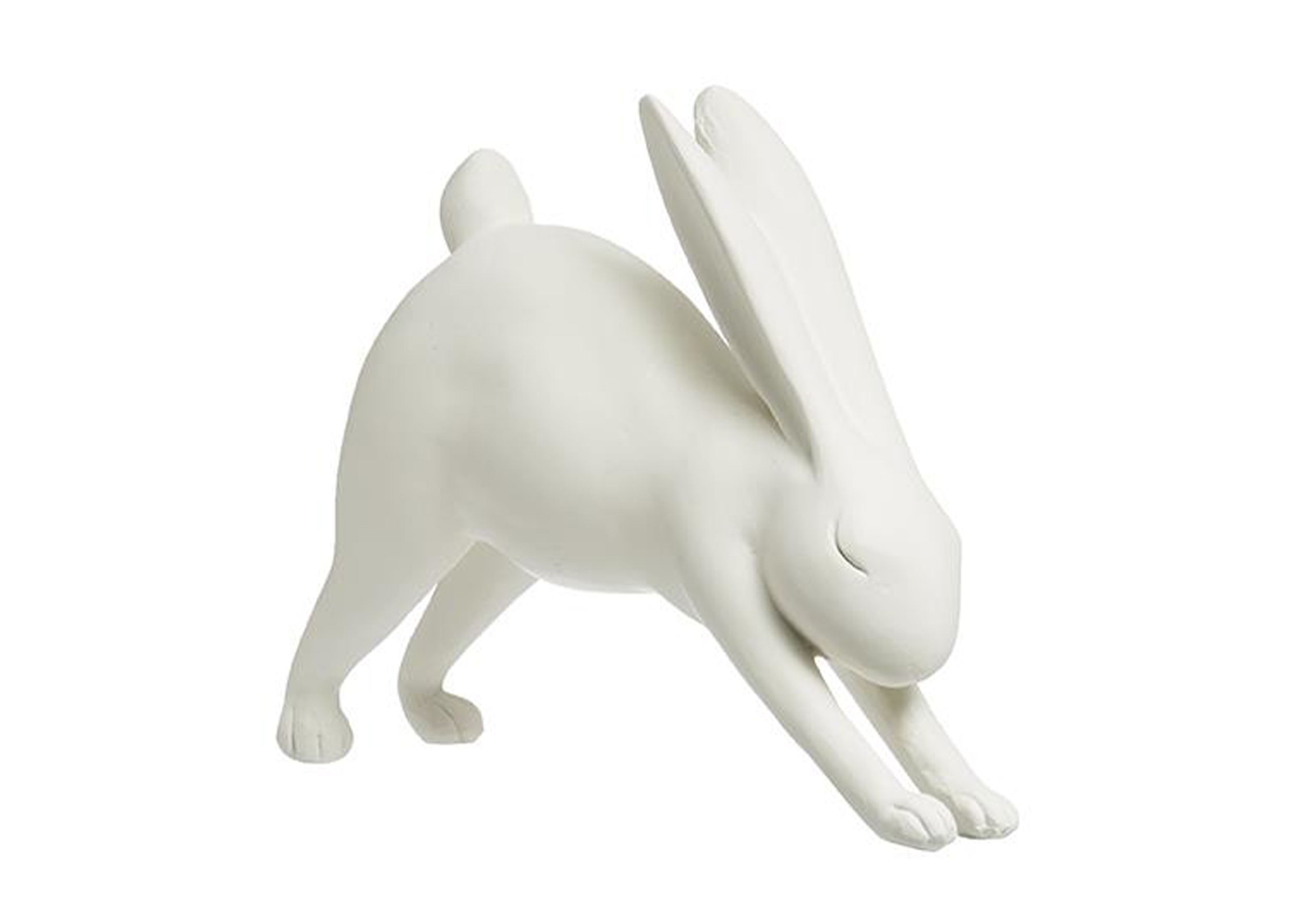 下犬式造型瑜伽兔擺飾(白色)