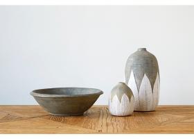 陶制手工雙色花瓶-小號