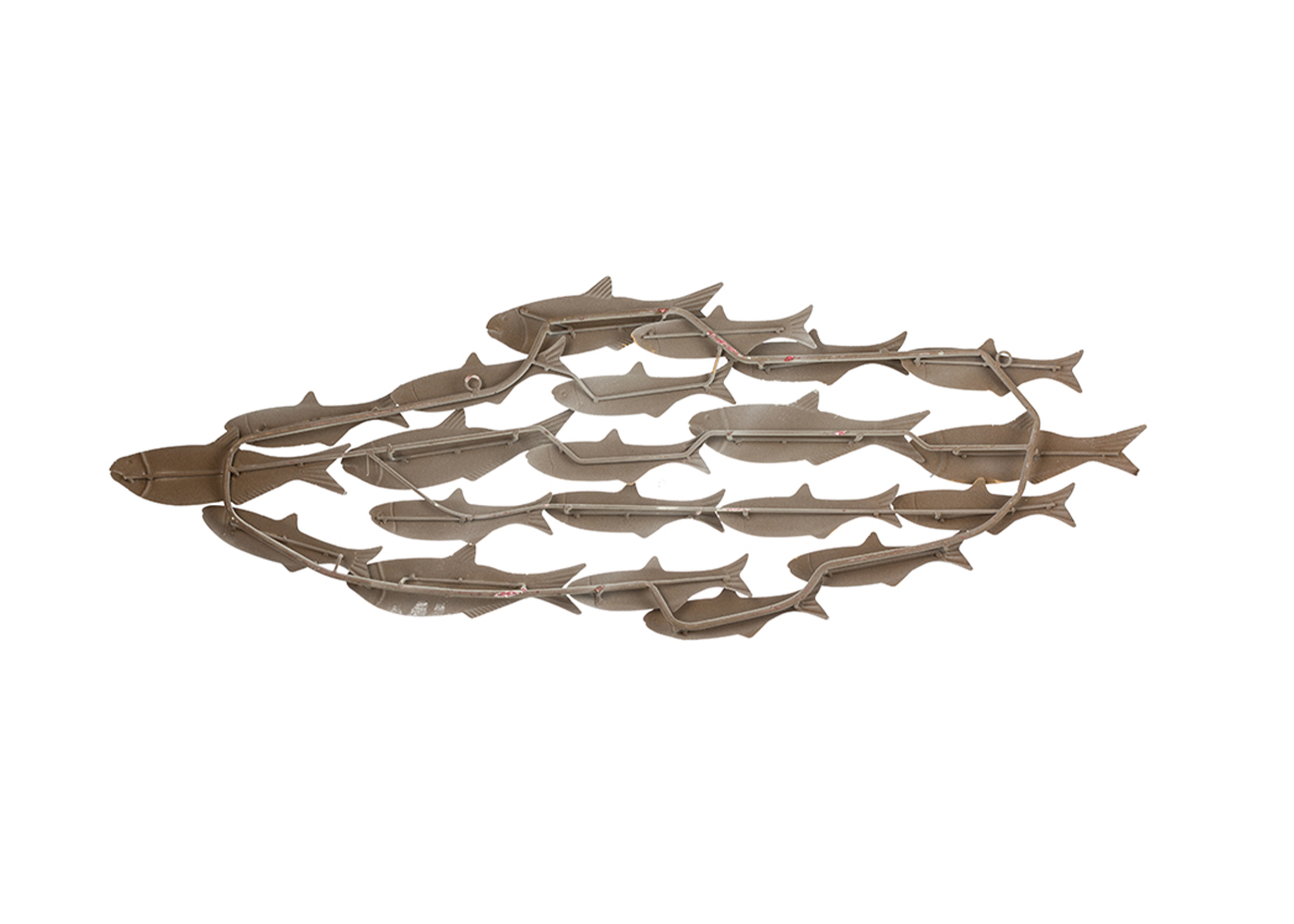 金屬魚群壁掛