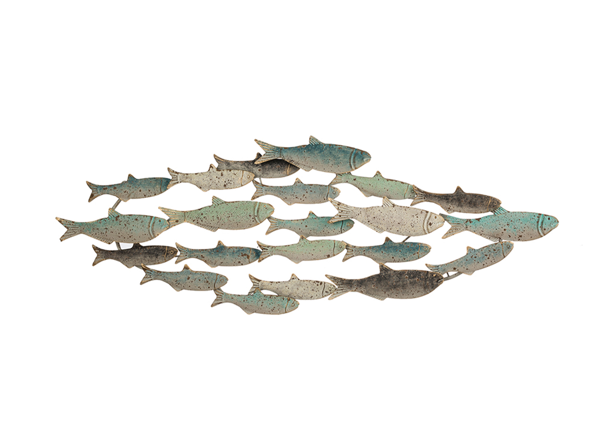 金屬魚群壁掛