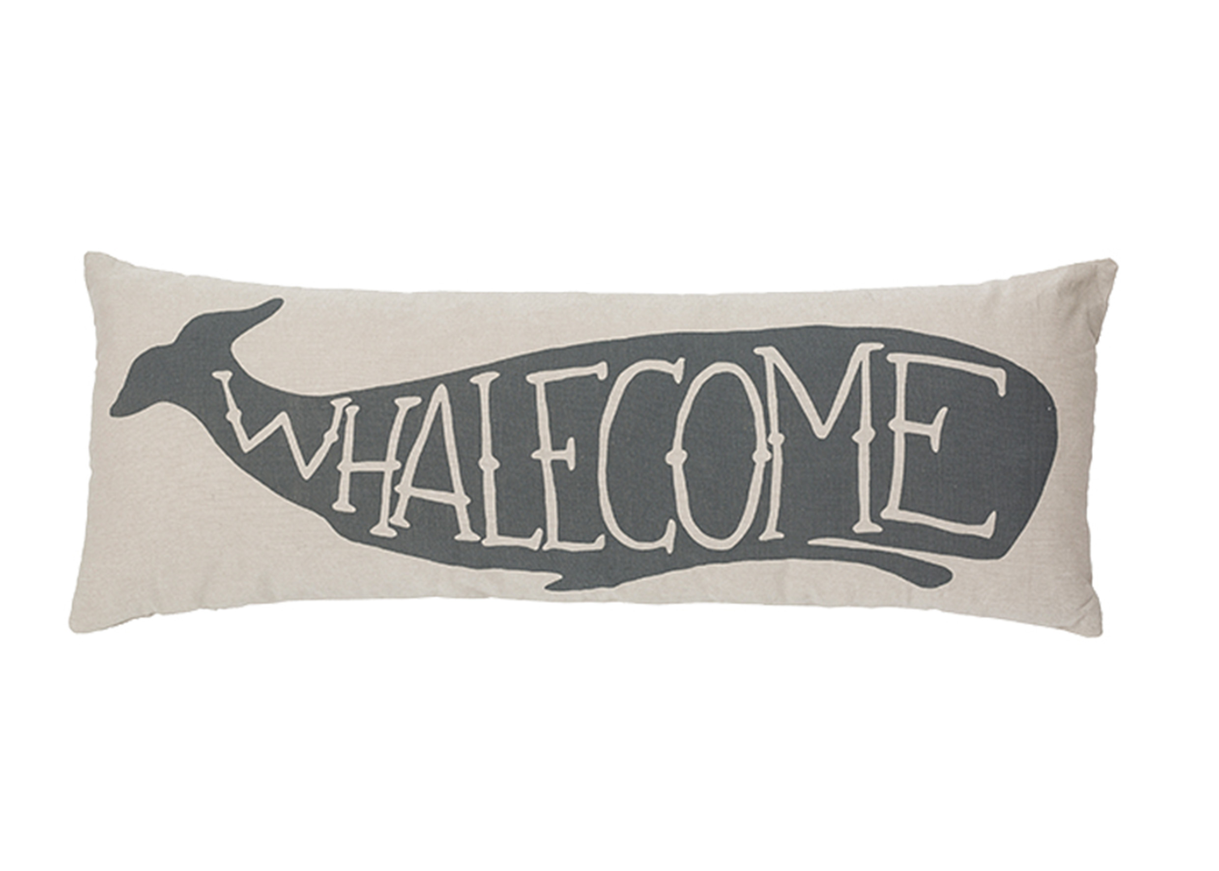 ” Whalecome ” 鯨魚圖案抱枕