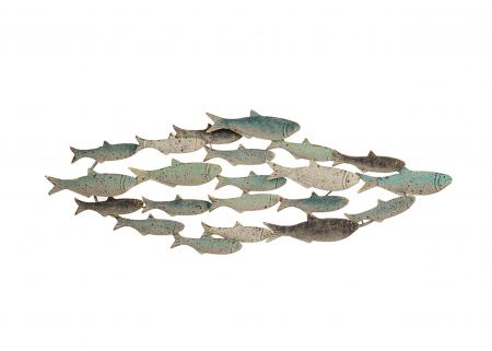 金屬魚群壁掛