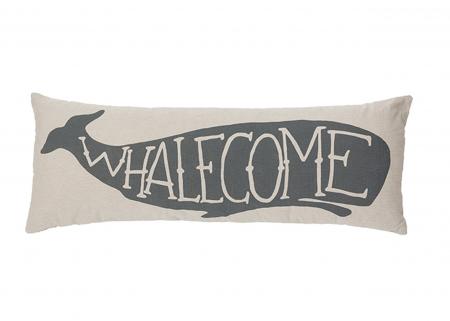 ” Whalecome ” 鯨魚圖案抱枕