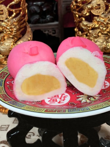紅圓桃(綠豆餡)