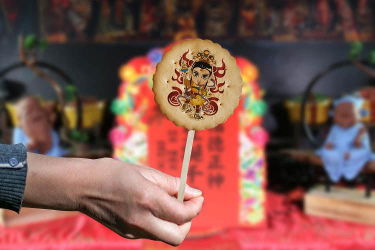 彩繪祝壽Q版神尊 麥芽餅乾